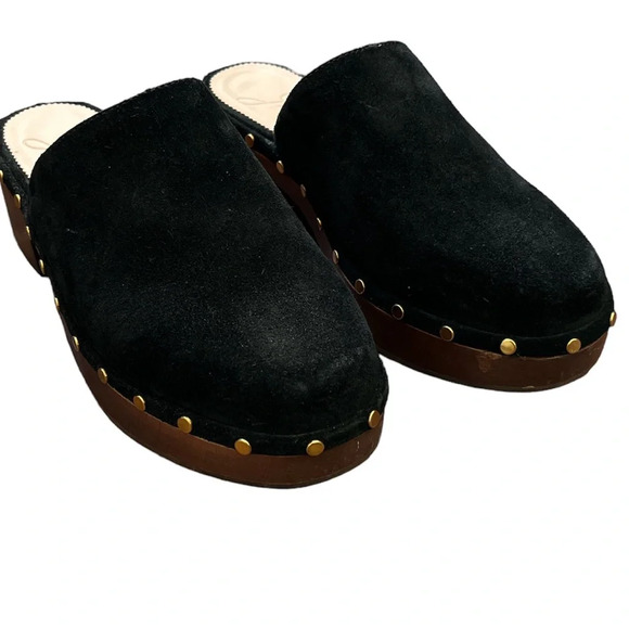 J. Crew Black Suede  Dakota Clogs size 7 - Picture 2 of 9